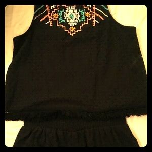 Black top with design